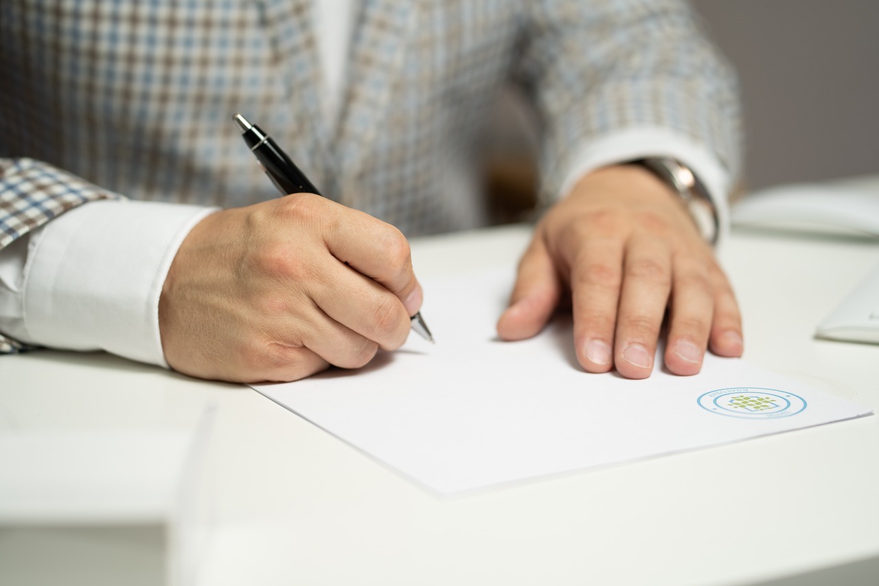 man, sign, paper